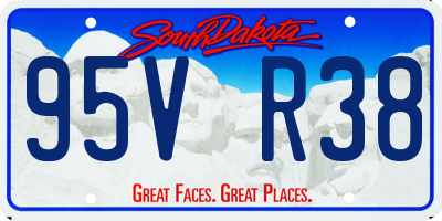 SD license plate 95VR38
