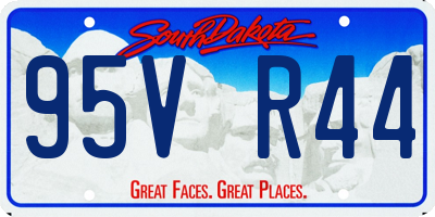 SD license plate 95VR44