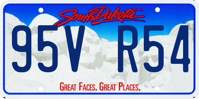 SD license plate 95VR54