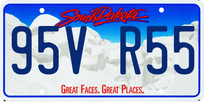 SD license plate 95VR55