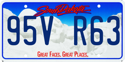 SD license plate 95VR63