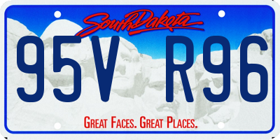 SD license plate 95VR96