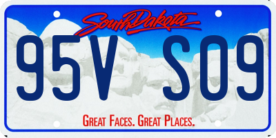 SD license plate 95VS09