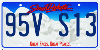SD license plate 95VS13
