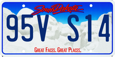 SD license plate 95VS14