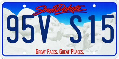 SD license plate 95VS15