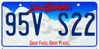 SD license plate 95VS22