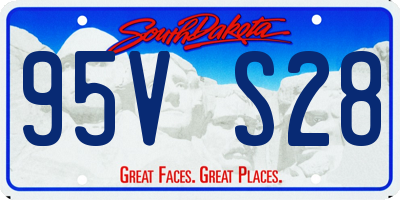 SD license plate 95VS28