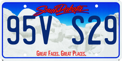 SD license plate 95VS29