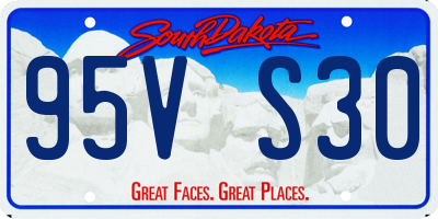 SD license plate 95VS30