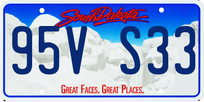 SD license plate 95VS33