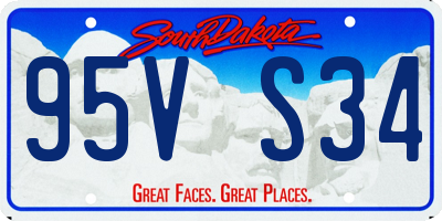 SD license plate 95VS34