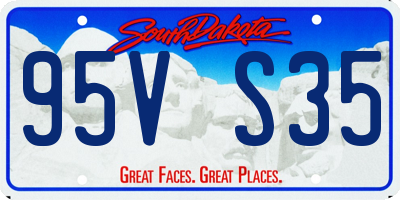SD license plate 95VS35