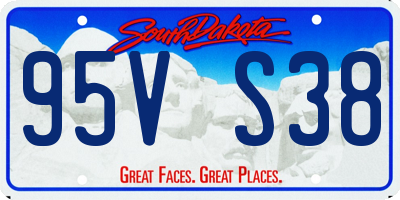 SD license plate 95VS38