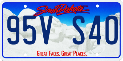 SD license plate 95VS40