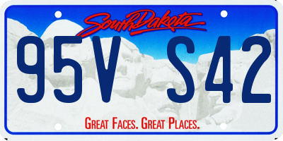 SD license plate 95VS42