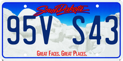 SD license plate 95VS43