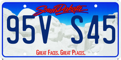 SD license plate 95VS45