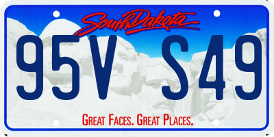 SD license plate 95VS49