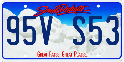 SD license plate 95VS53