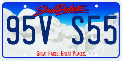 SD license plate 95VS55