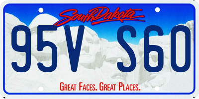 SD license plate 95VS60