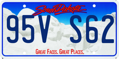SD license plate 95VS62