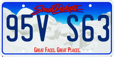 SD license plate 95VS63