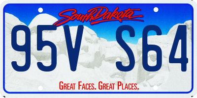 SD license plate 95VS64
