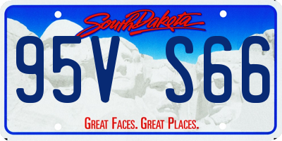SD license plate 95VS66