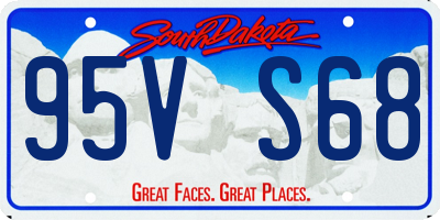 SD license plate 95VS68