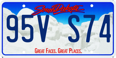 SD license plate 95VS74