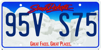 SD license plate 95VS75