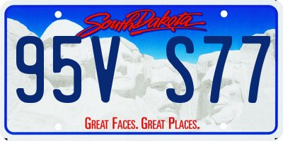 SD license plate 95VS77