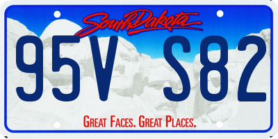 SD license plate 95VS82