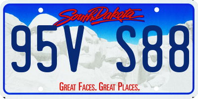 SD license plate 95VS88