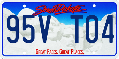 SD license plate 95VT04