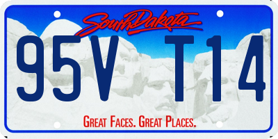 SD license plate 95VT14