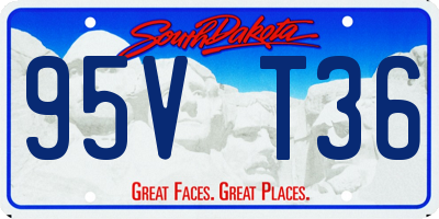 SD license plate 95VT36