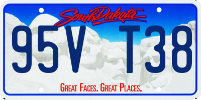 SD license plate 95VT38