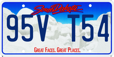 SD license plate 95VT54