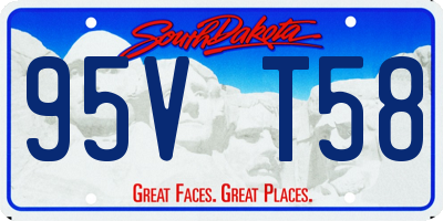 SD license plate 95VT58