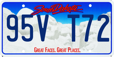 SD license plate 95VT72