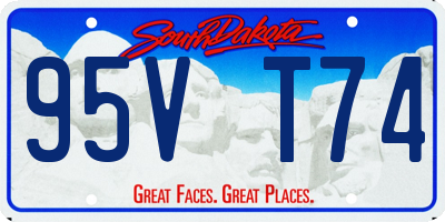SD license plate 95VT74
