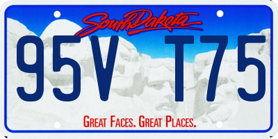 SD license plate 95VT75