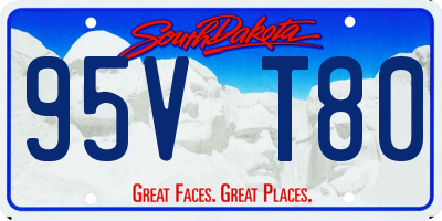 SD license plate 95VT80