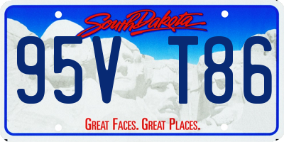 SD license plate 95VT86