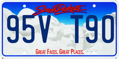 SD license plate 95VT90