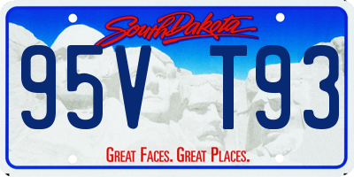 SD license plate 95VT93