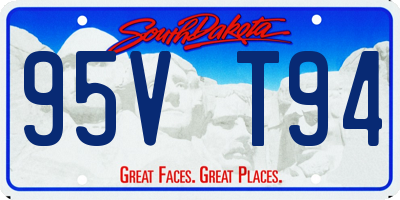 SD license plate 95VT94